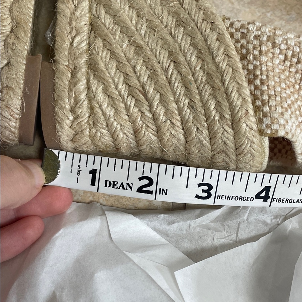 New Christian Louboutin Brigitte Cream Espadrille 5 Wedges 35 - Picture 13 of 17